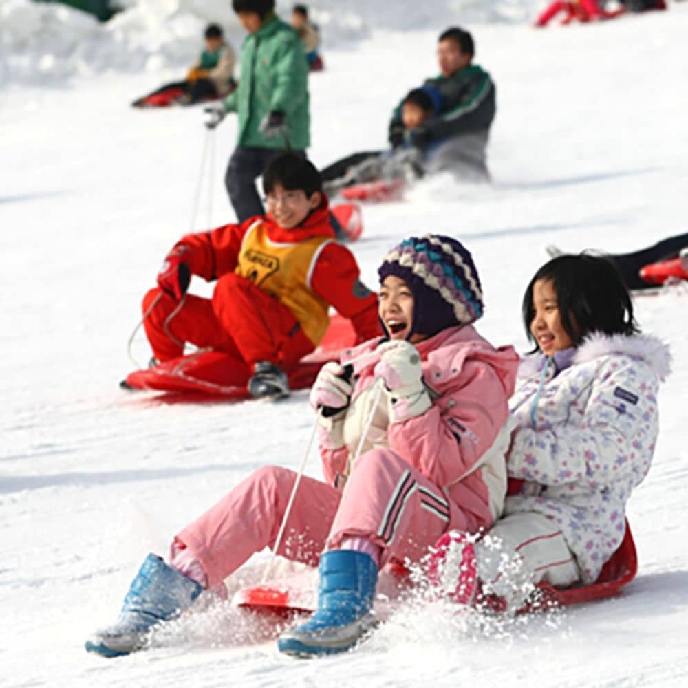 Children-sledding-in-Seoul